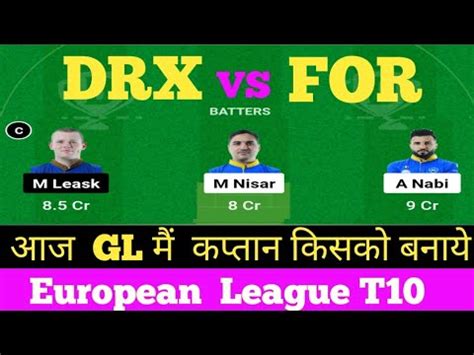 DRX Vs FOR Dream11 Team DRX Vs FOR Dream11 Prediction YouTube