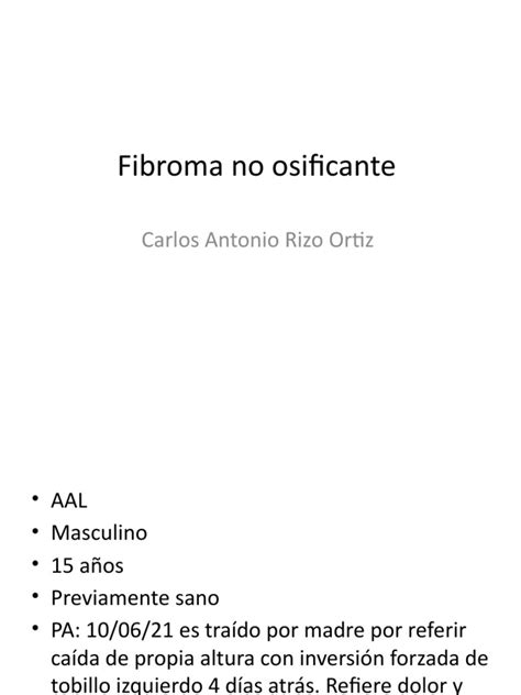 Fibroma No Osificante Pdf Hueso Anatomía