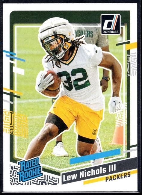 2023 Panini Donruss 335 LEW NICHOLS III RC Rated Rookie Card PACKERS