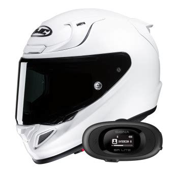 Pack Casco Moto Kit Bluetooth HJC RPHA 12 Pearl White Kit