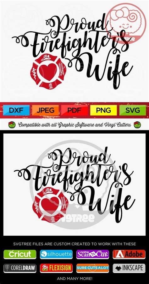 Firefighters Wife Svg Firefighters Wife Decal Firemans Wife Svg