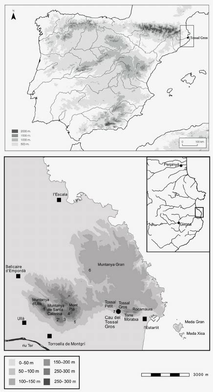 Localización geográ fi ca del Cau del Tossal Gros n o 7 Torroella de