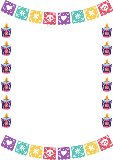 hoja  marco de  de muertos  imprimir descargar gratis