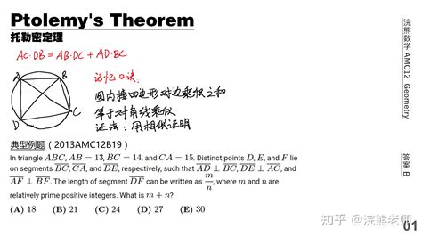 Amc12 几何板块定理、公式、方法汇总 知乎