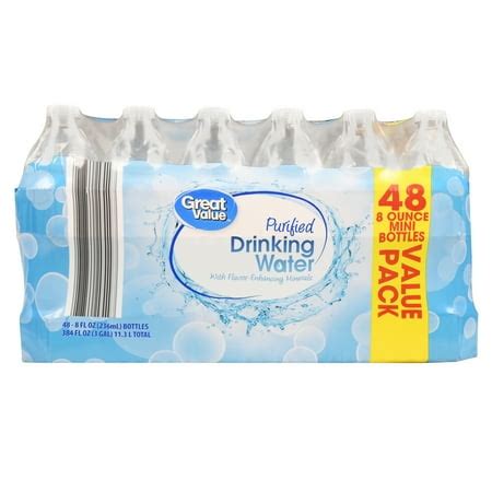 Great Value Purified Drinking Water, 8 Fl. Oz., 48 Count - Walmart.com