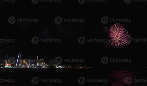 Coney Island Beach Fireworks 16194967 Stock Photo at Vecteezy