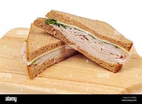 Turkey And Cheese Sandwich On Wheat Bread