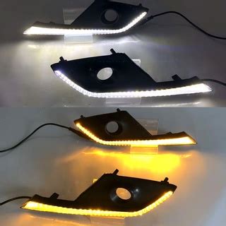 Cscsnl Set Car Drl Led Daytime Running Light With Yellow Turn Signal