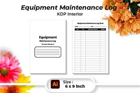 Equipment Maintenance Logbook KDP Graphic By Srempire Creative Fabrica