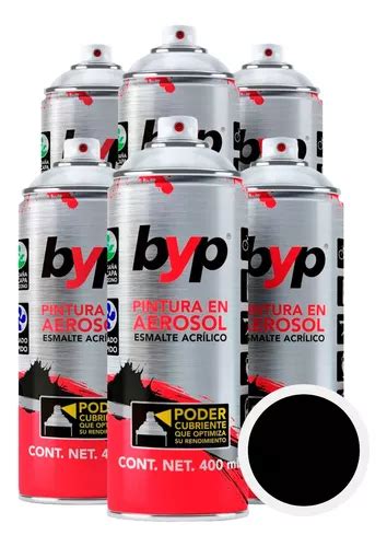 6 X Pintura Aerosol Byp Esmalte Acrílico Colores 400ml Cuotas sin