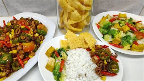 Menu Harian Part Tumis Cumi Asin Jagung Manis Oseng Sawi Tahu