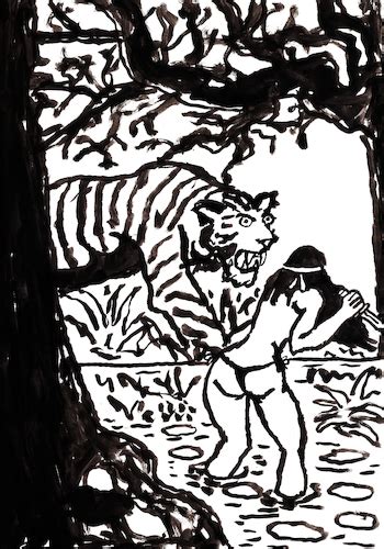 Girl With Tiger By Pascal Kirchmair Famous People Cartoon TOONPOOL