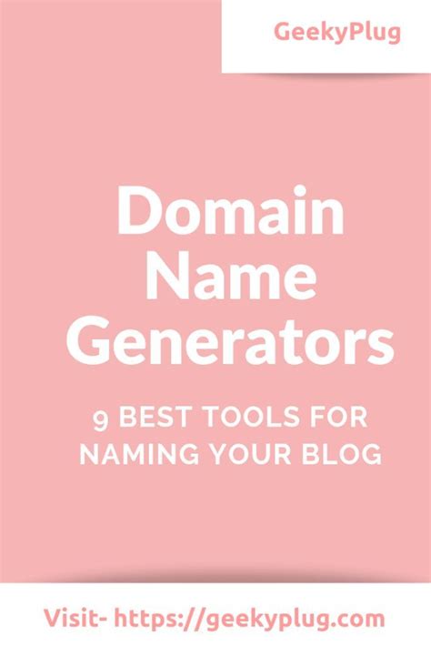 Domain Name Generators 9 Best Tools For Naming Your Blog Business