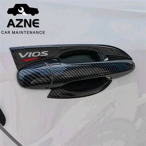 TOYOTA VIOS 2019 2022 Carbon Fiber Pattern Car Door Handle Bowl Cover