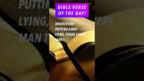 Bible Verse Of The Day Ephesians 4 25 Bibleverse Short YouTube