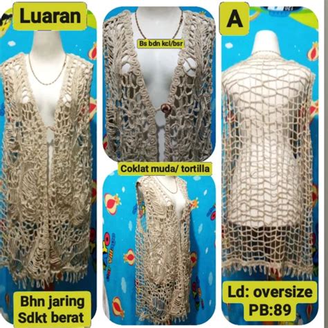 Jual Luaranbaju Jaring Wanita Murahcarnigan Wanita Kekinian Shopee