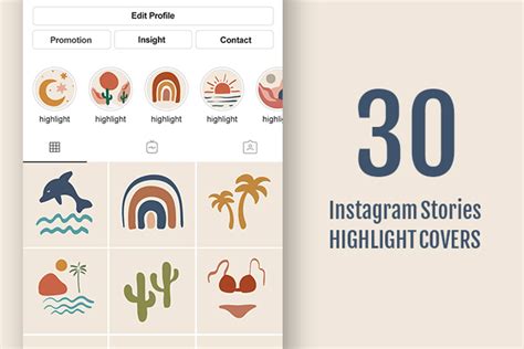 30 Instagram Stories Highlight Covers – Free PSD Templates