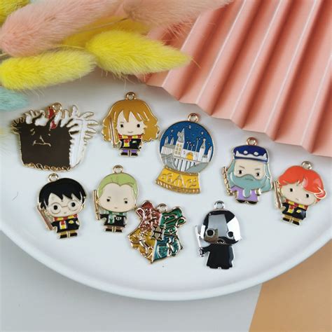 10PCS Cartoon Magic Academy Characters Enamel Charm,drop Oil Alloy ...