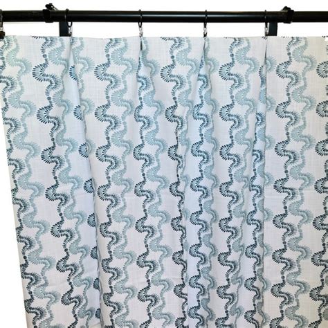 Navy Chevron Curtains Etsy