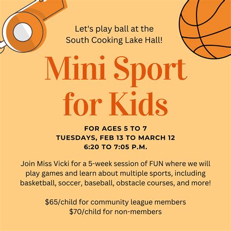 Mini Sport For Kids South Cooking Lake Community League