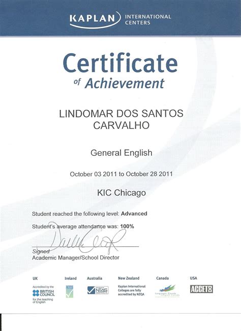 Certificado Ingles Bank Home