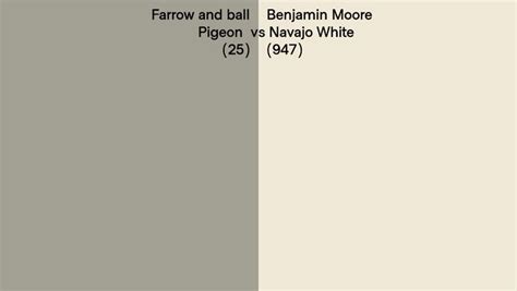 Farrow And Ball Pigeon Vs Benjamin Moore Navajo White Side