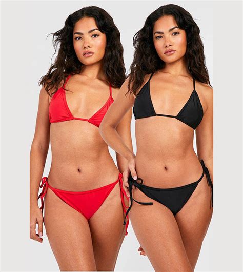 Buy Boohoo Pack Of Triangle Bikini Sets In Multiple Colors