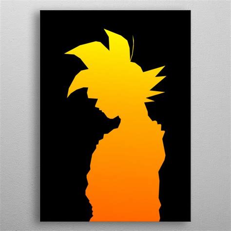 Goku Silhouette Poster By Ardi Arumansah Displate Lukisan Kanvas