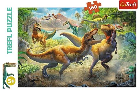 Puzzle Walczące tyranozaury Dinozaury Trefl 160 elementów Humbi pl