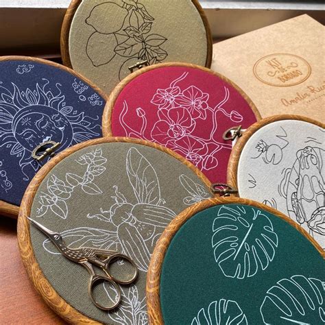 Botanic Digital Patterns Hand Embroidery Etsy