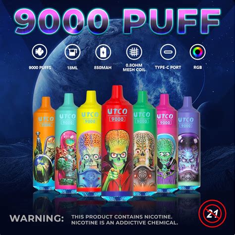 Shenzhen Vape 8000 Puffs Puffs Vape Bar Utco Vapor Mesh Coil Pod System