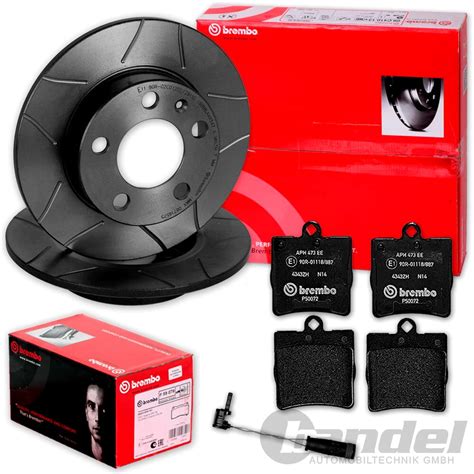 brembo MAX LINE BREMSSCHEIBEN Ø278mm BELÄGE HINTEN MERCEDES W203 C209 R171