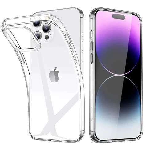 Funda De Tel Fono Transparente Para Iphone Carcasa Trasera Ultrafina De