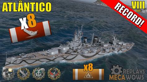 Atlantico 8 Kills 219k Damage World Of Warships Gameplay YouTube