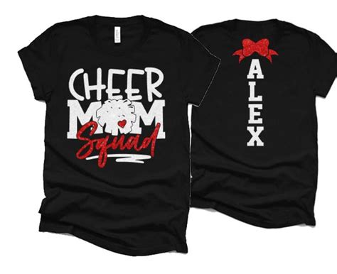 Glitter Cheer Mom Squad Shirt Cheer Shirt Cheer Bling Cheer Spirit Wear