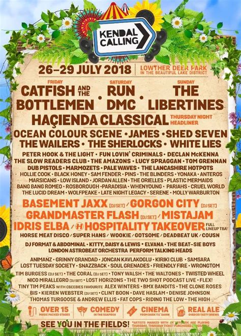 Kendal Calling 2018 Preview Part One Festival Flyer