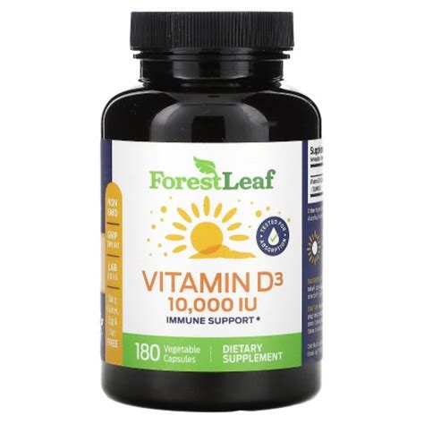 Forest Leaf Vitamin D3 250 Mcg 10 000 Iu 180 Vegetable Capsules 180 Count Harris Teeter