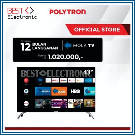 Jual POLYTRON Smart Android TV 43 Inch PLD 43AG9953 Shopee Indonesia