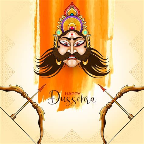 Free Vector Happy Dussehra Indian Festival Cultural Mythological