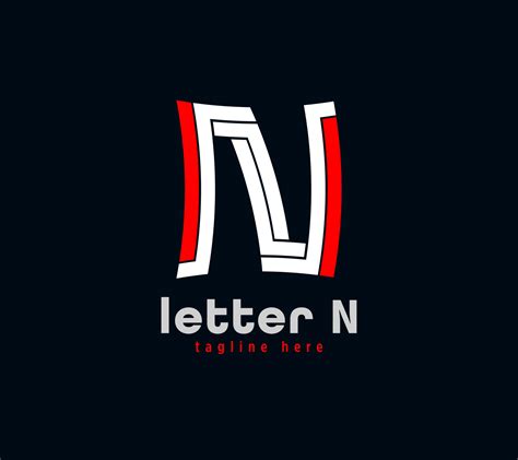 Diseño Del Logotipo De La Letra N Serie Especial única Ilustración De