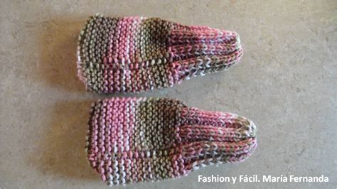 Fashion y Fácil DIY Cómo tejer unos slippers o pantuflas que se tejen