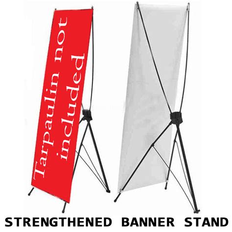 Durable Strengthened X Banner Stand Heavy Duty 2ft X 5ft Tarpaulin Tarp