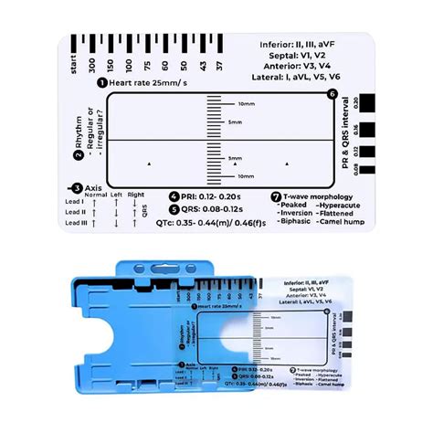 Enmjiaw Ecg Step Ruler Plastic Ruler For Ecg Ekg Interpretation