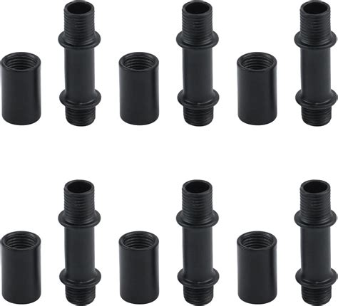 Amazon KUMGROT 6 PCS Straight Pipe Lamp Stem Kit M10 Black Lamp