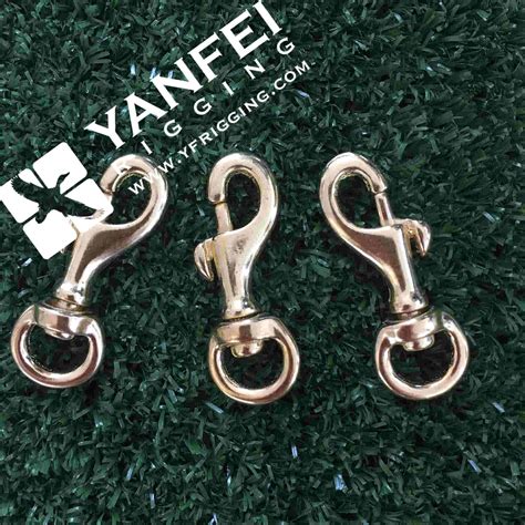 Solid Brass Swivel Eye Bolt Snap Hook Brass Snap Swivel Hooks And