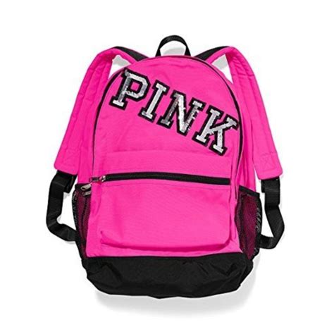 Neon Bag Campus Backpack Pink Backpack Victoria Secret Victoria Secret Outfits Victoria