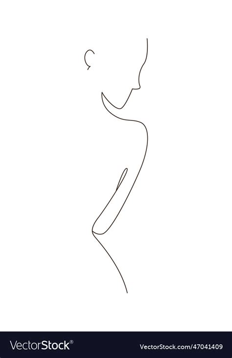 Lined Female Body Part Royalty Free Vector Image