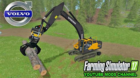 Fs 17 Mods Excavator Volvo 300e And Tools Youtube