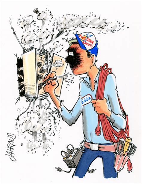 Electrician Cartoon | Funny Gift for Electrician