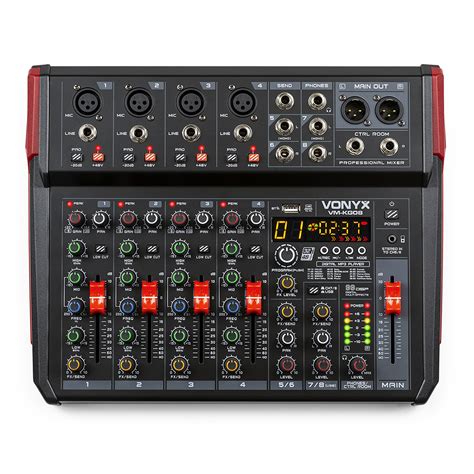 Vonyx VM-KG08 8-Channel PA Mixer, USB Audio Interface, Bluetooth & DSP